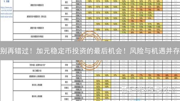 别再错过！加元稳定币投资的最后机会！风险与机遇并存