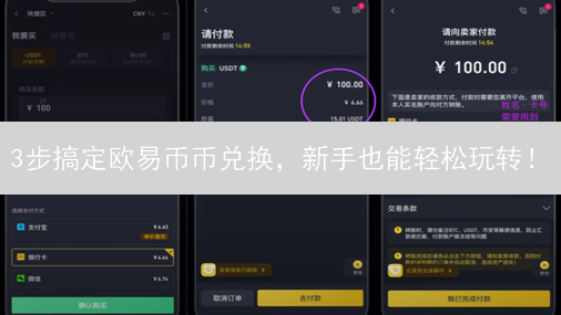 3步搞定欧易币币兑换，新手也能轻松玩转！