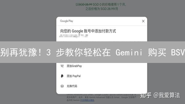 别再犹豫！3 步教你轻松在 Gemini 购买 BSV