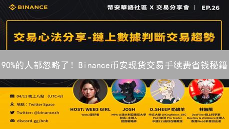 90%的人都忽略了！Binance币安现货交易手续费省钱秘籍